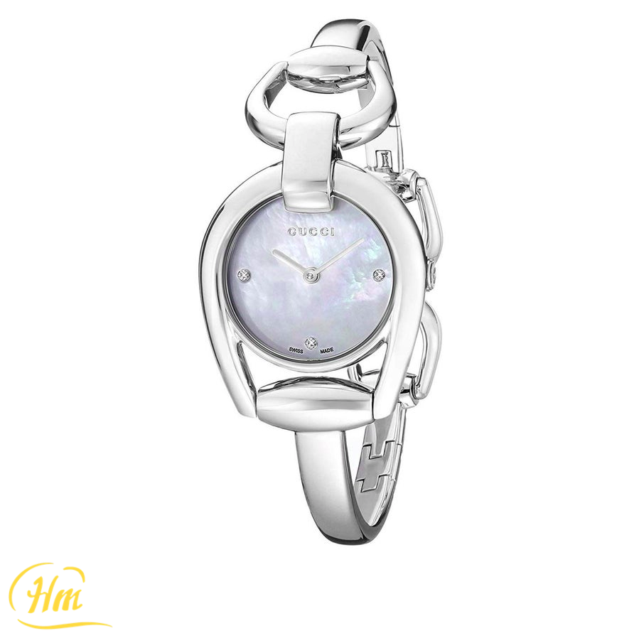 GUCCI Horsebit Collection Mother of Pearl Dial Watch YA139506