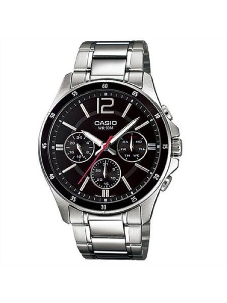 Casio MTP-1374D-1 New Original Analog Silver Stainless Steel Mens Watch MTP1374D