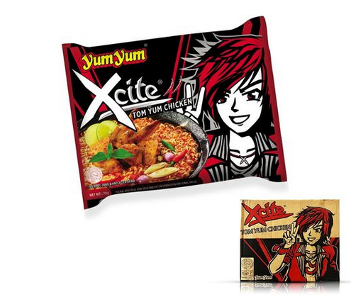 Yum Yum Xcite Tom Yum Chicken Noodle - 70G(Bag)