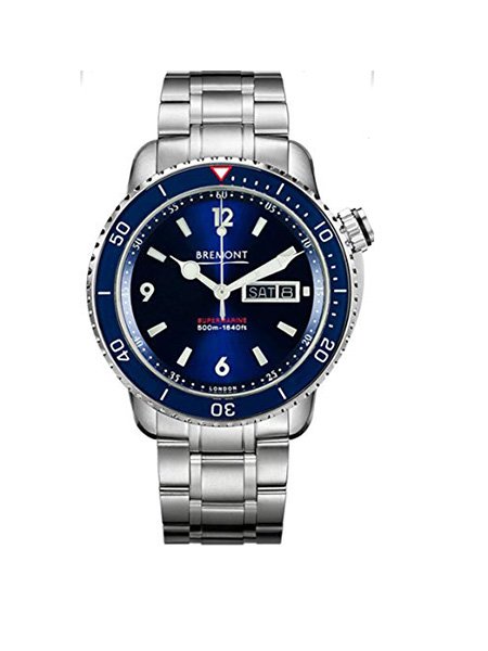 BERMONT S500-BL-BR Blue Dial