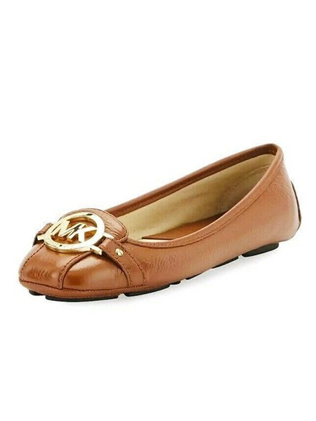 Michael Kors Fulton Moc Leather Slip On Moccasin Cushioned Luggage