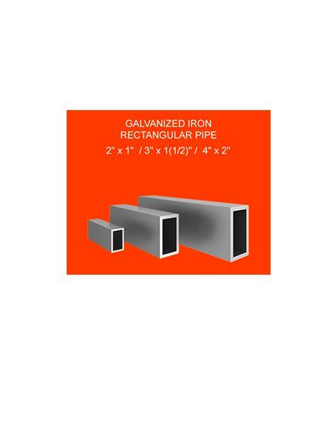 Galvanized iron rectangular pipe