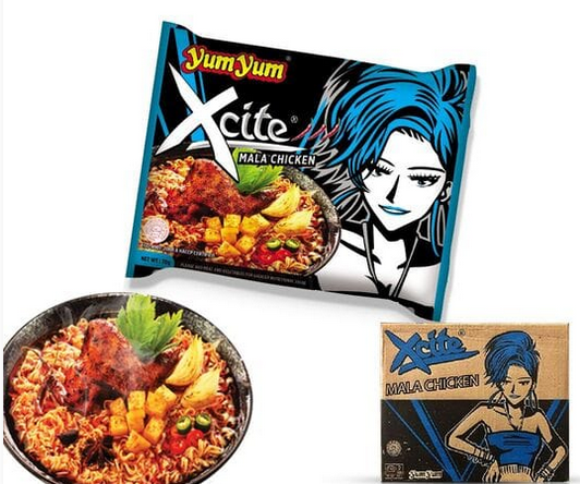 Yum Yum Xcite Instant Noodle Mala Chicken 70G (Bag)