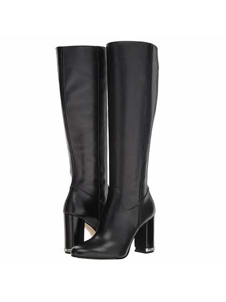Michael Kors Womens Walker Leather Almond Toe Knee High Fashion