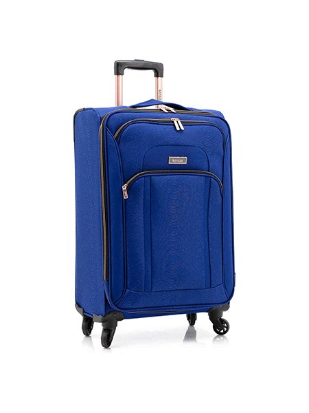 Kensie Emma Softside Spinner Checked Luggage