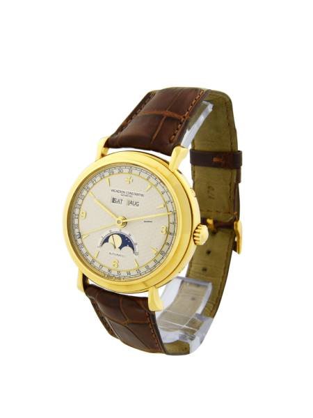 Vacheron Constantin 18K Gold Historiques Triple Calendar Moonphase 37150 36mm