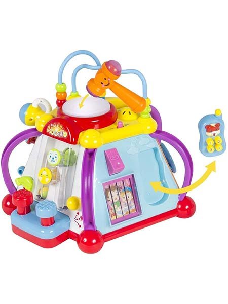 WolVol Educational Kids Toddler Baby Toy Musical Activity Cube Play Center with Lights