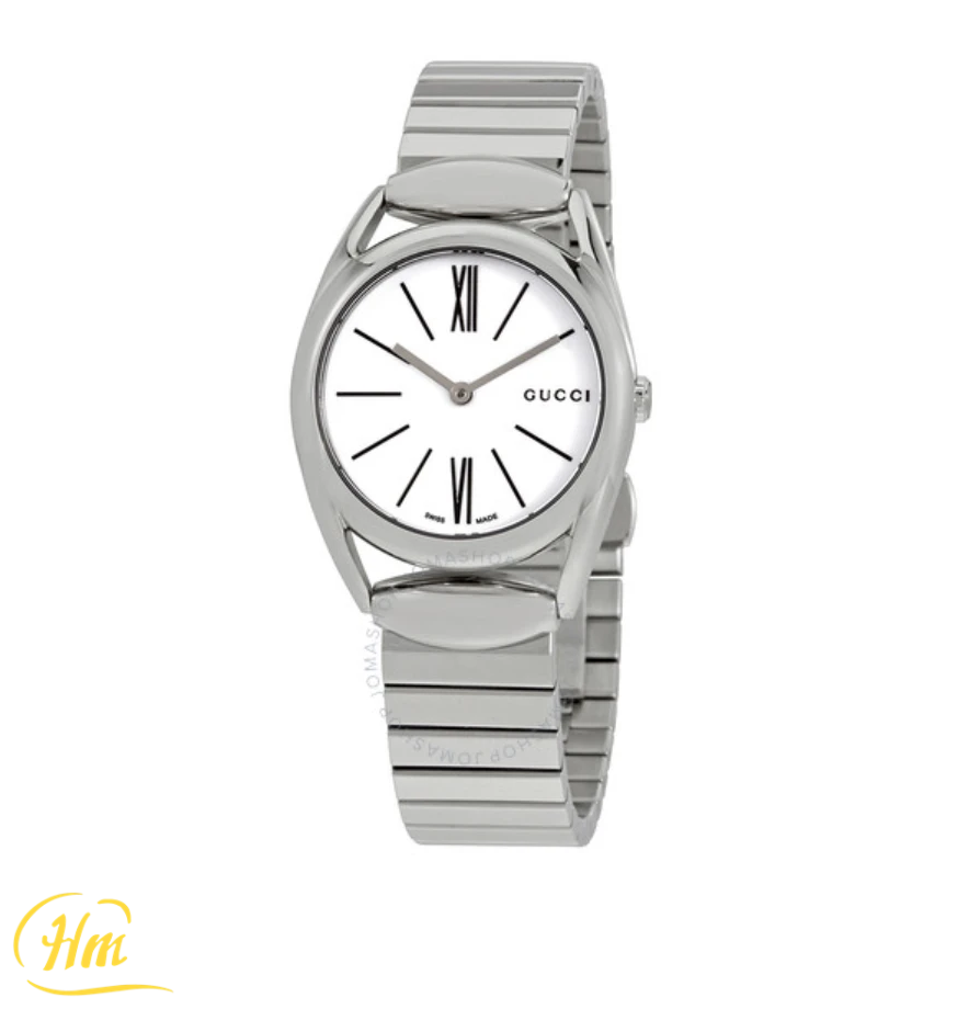 GUCCI Horsebit New Small White Dial Watch YA140505