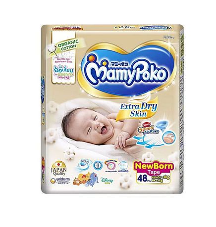 Mamy Poko Extra Dry Skin (NB 48's)