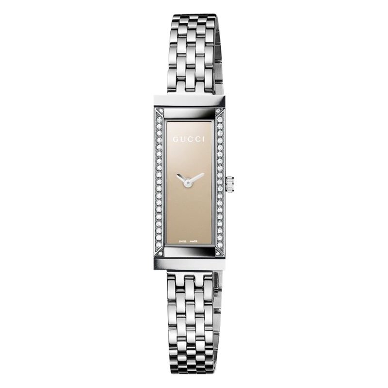 GUCCI G-Frame Diamond Set Rectangular Watch YA127508