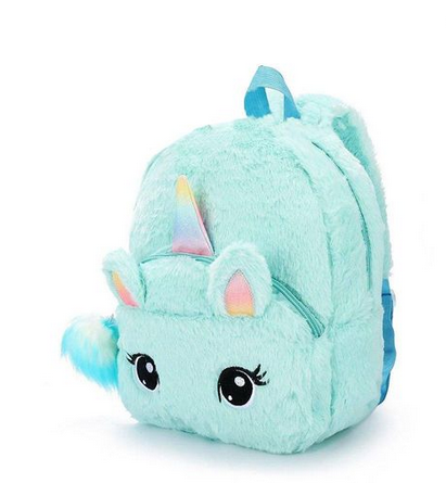 Baby Girl's Unicorn Furry Backpack