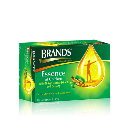 Brand's Essence Of Chicken With Ginseng X-Tra Herbs 6 Pieces