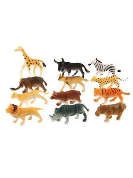 12-Piece Mini Vinyl Forest Animal Set