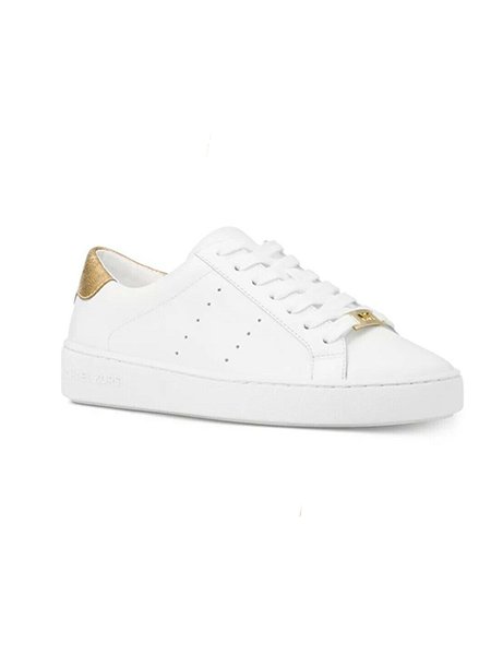 Michael Kors Irving Lace Up Sneaker optic white upper leather perforated
